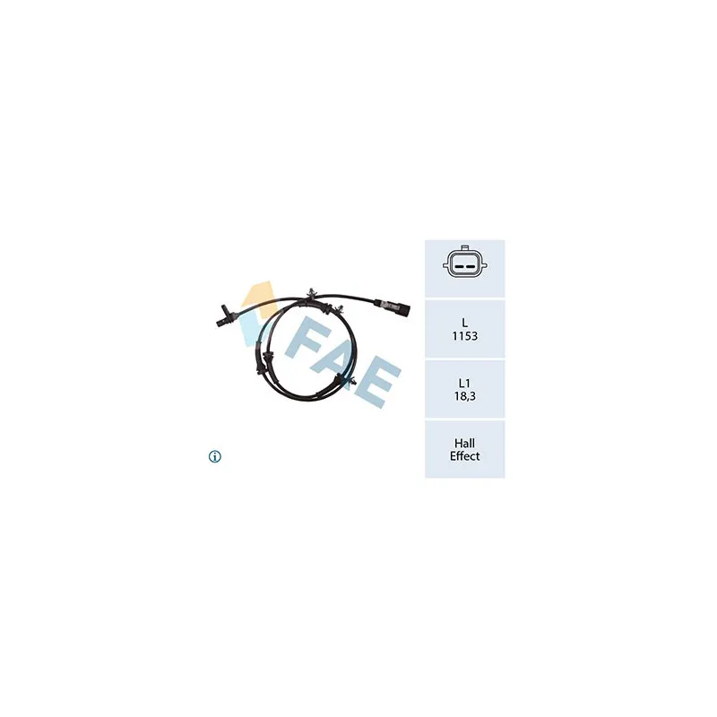Capteur, vitesse de roue FAE 78435