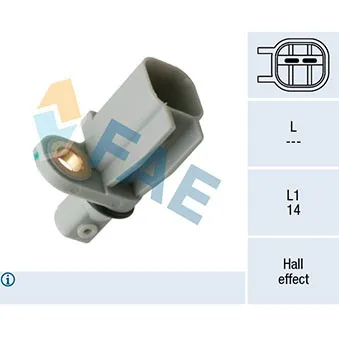 Capteur, vitesse de roue FAE 78450