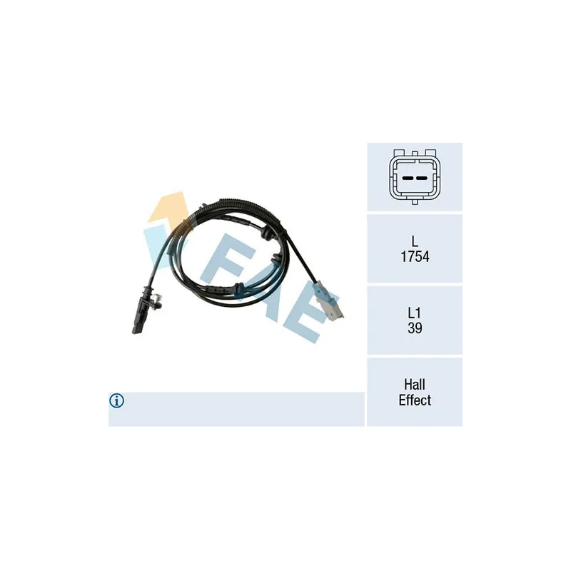 Capteur, vitesse de roue FAE 78517