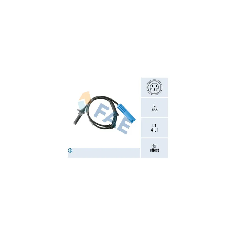Capteur, vitesse de roue FAE 78531