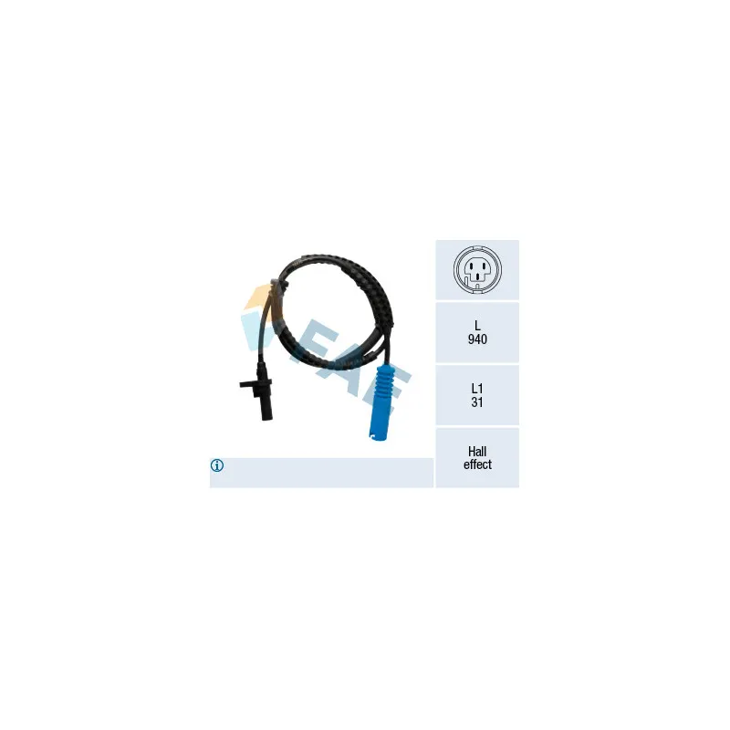 Capteur, vitesse de roue FAE 78536