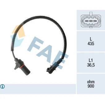 Capteur d'angle, vilebrequin FAE 79478