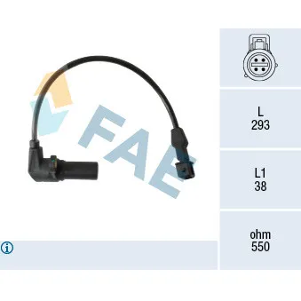 Capteur d'angle, vilebrequin FAE 79480