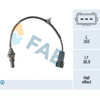 Capteur d'angle, vilebrequin FAE 79501