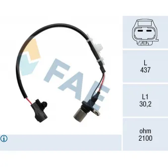 Capteur d'angle, vilebrequin FAE 79537