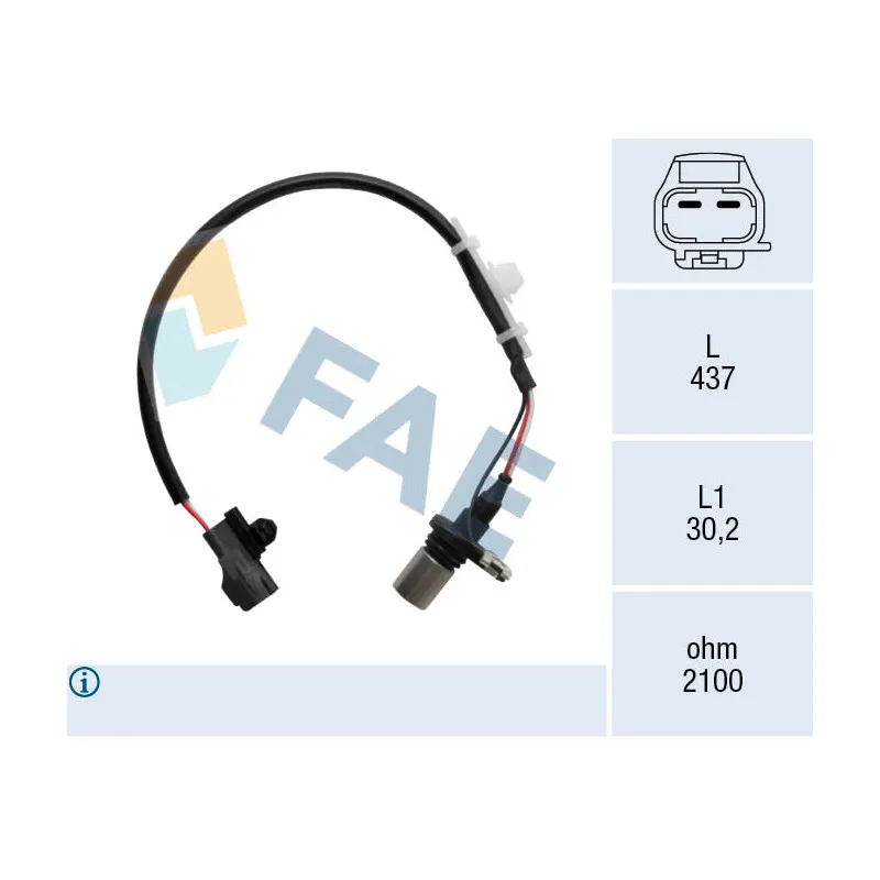 Capteur d'angle, vilebrequin FAE 79537