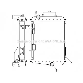 Radiateur, refroidissement du moteur AVA QUALITY COOLING AI2453