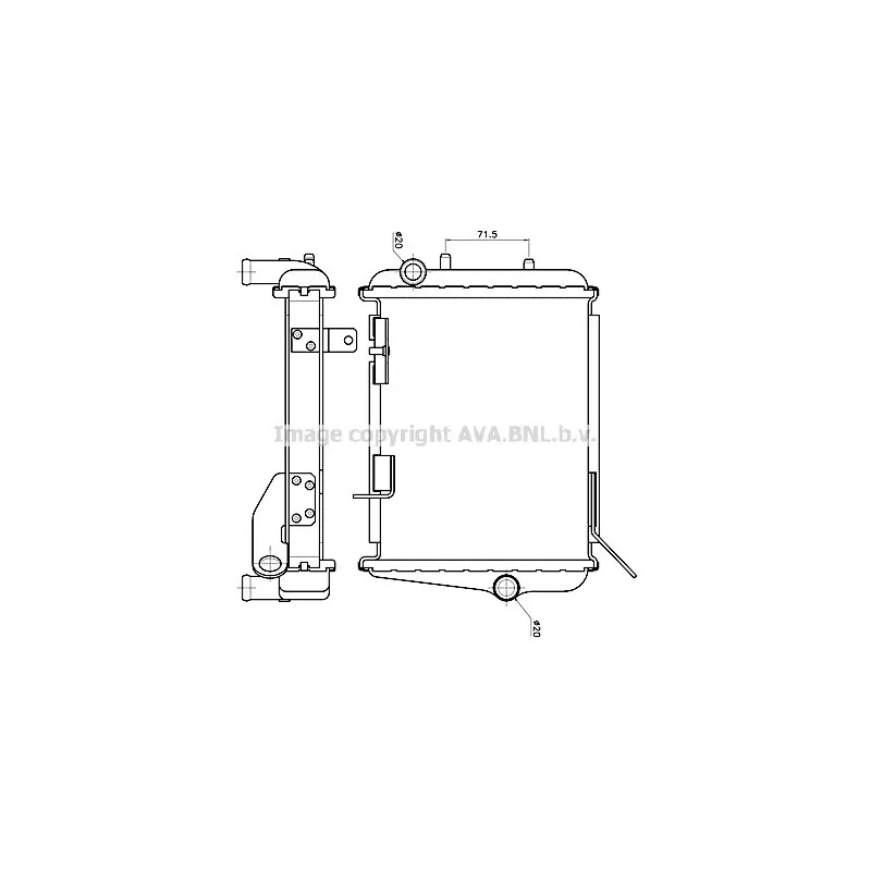 Radiateur, refroidissement du moteur AVA QUALITY COOLING AI2453