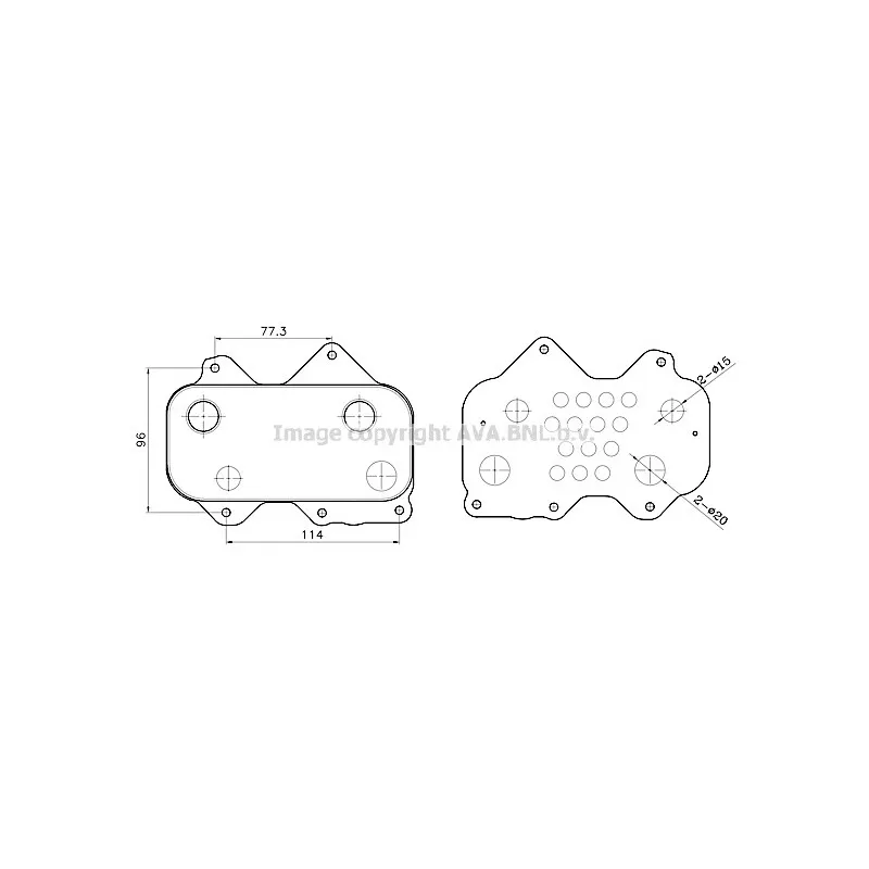 Radiateur d'huile AVA QUALITY COOLING AI3455