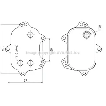 Radiateur d'huile AVA QUALITY COOLING AI3456