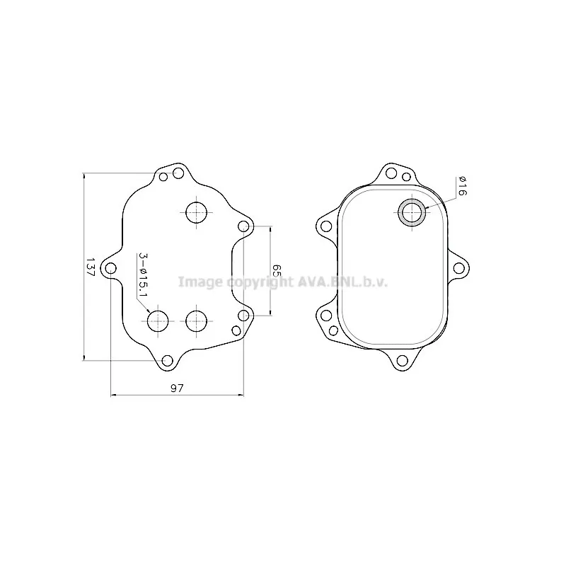 Radiateur d'huile AVA QUALITY COOLING AI3456