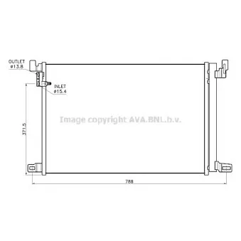 Condenseur, climatisation AVA QUALITY COOLING AI5459D