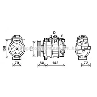 Compresseur, climatisation AVA QUALITY COOLING AIAK344
