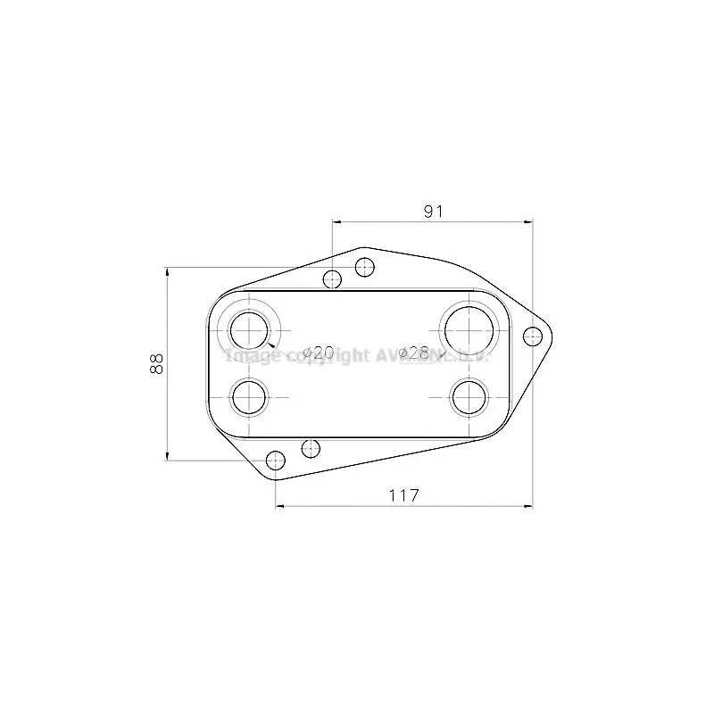 Radiateur d'huile AVA QUALITY COOLING AU3349