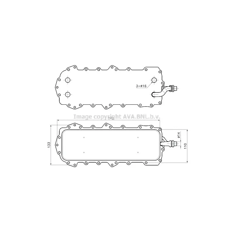 Radiateur d'huile AVA QUALITY COOLING AU3352
