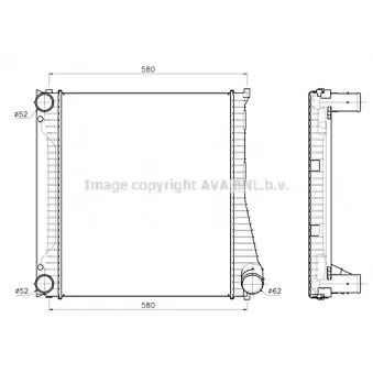 Intercooler, échangeur AVA QUALITY COOLING AU4353