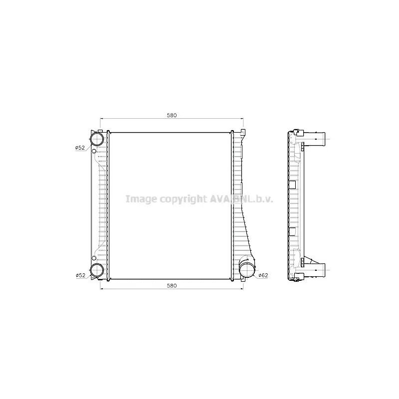 Intercooler, échangeur AVA QUALITY COOLING AU4353
