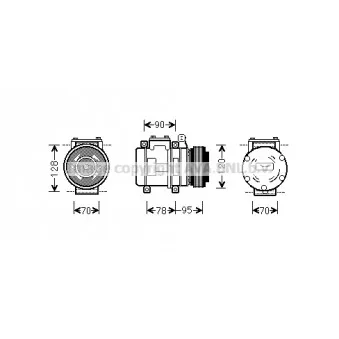 Compresseur, climatisation AVA QUALITY COOLING AUAK028