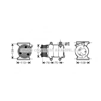 Compresseur, climatisation AVA QUALITY COOLING AUAK185