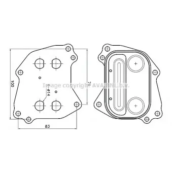 Radiateur d'huile AVA QUALITY COOLING BW3628