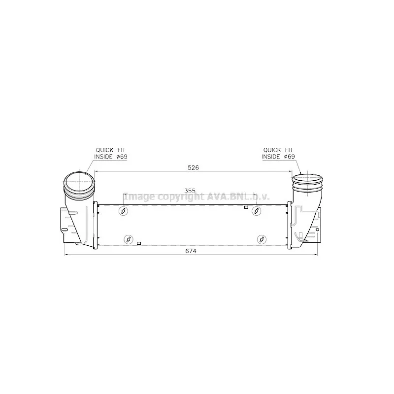 Intercooler, échangeur AVA QUALITY COOLING BW4631
