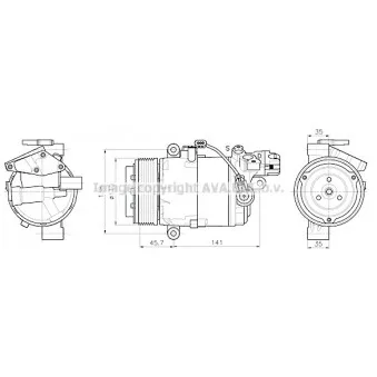Compresseur, climatisation AVA QUALITY COOLING BWAK630