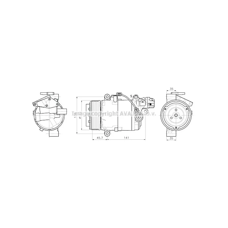 Compresseur, climatisation AVA QUALITY COOLING BWAK630