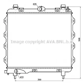 Radiateur, refroidissement du moteur AVA QUALITY COOLING CR2148