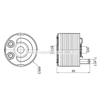 Radiateur d'huile AVA QUALITY COOLING DN3483