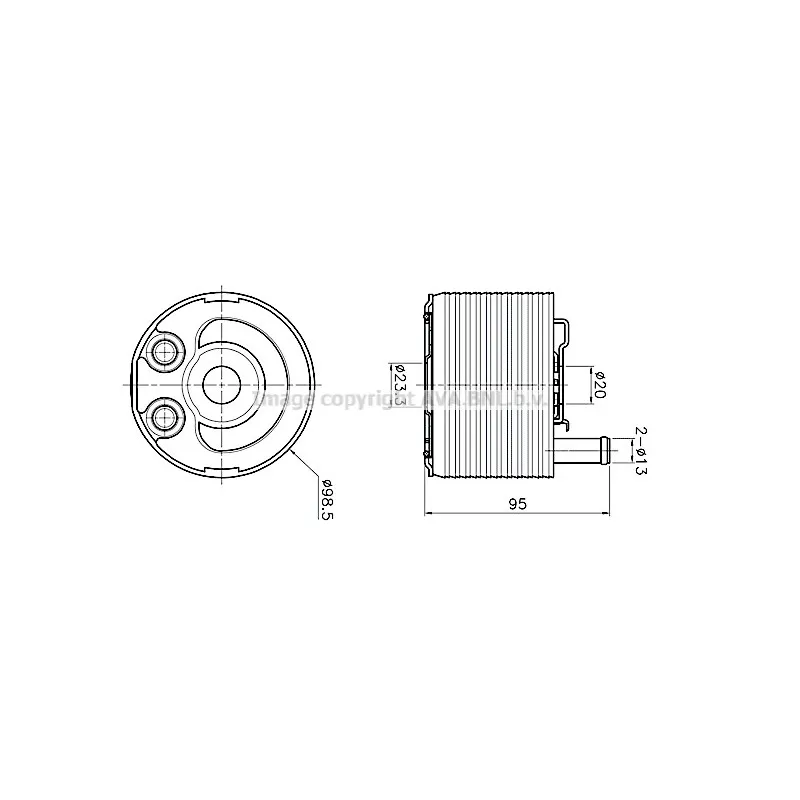 Radiateur d'huile AVA QUALITY COOLING DN3483