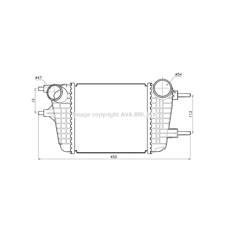 Intercooler, échangeur AVA QUALITY COOLING DN4485