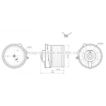 Pulseur d'air habitacle AVA QUALITY COOLING DN8486