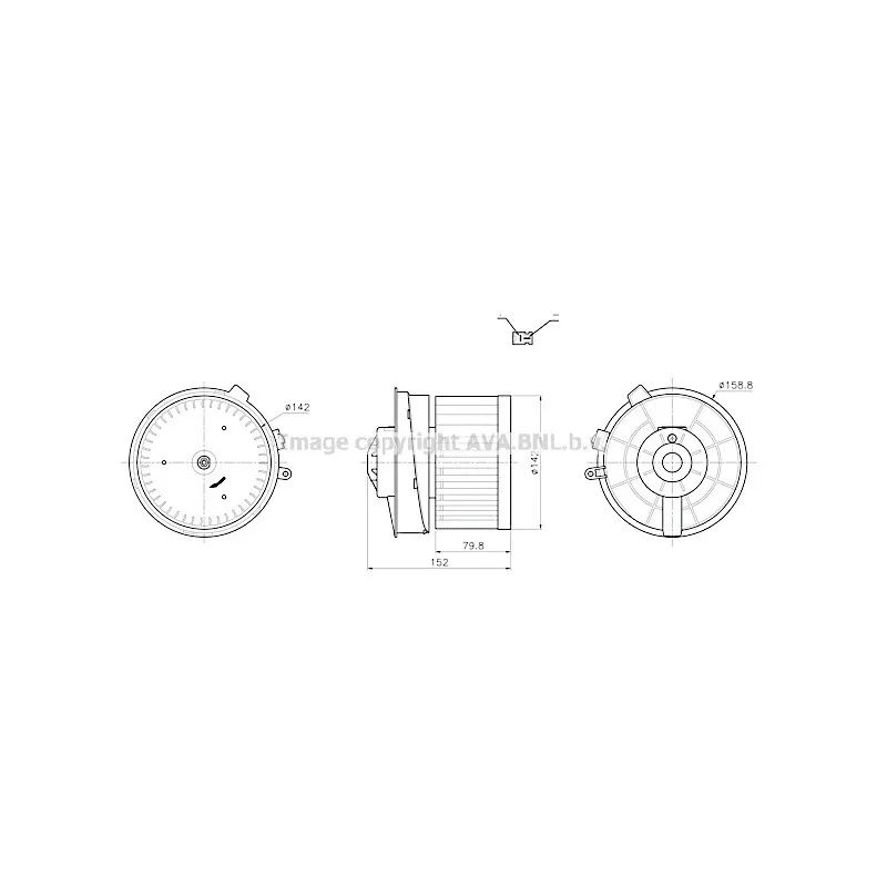 Pulseur d'air habitacle AVA QUALITY COOLING DN8486