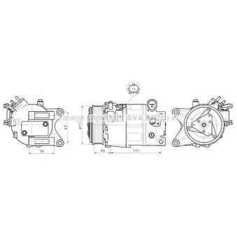 Compresseur, climatisation AVA QUALITY COOLING DNAK488