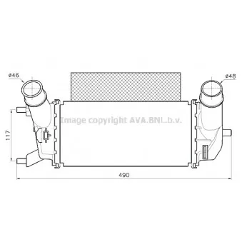 Intercooler, échangeur AVA QUALITY COOLING FD4702