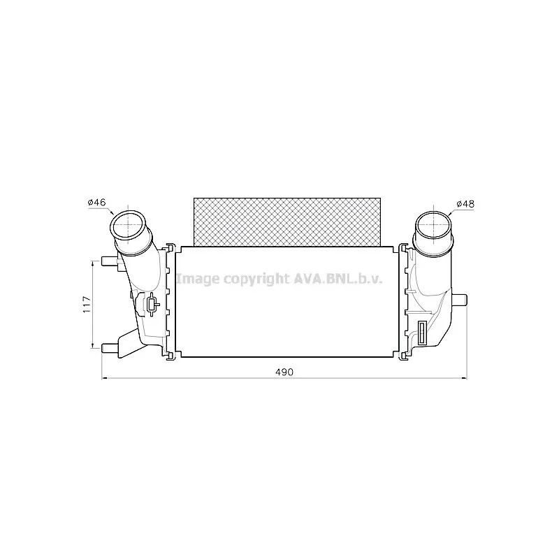 Intercooler, échangeur AVA QUALITY COOLING FD4702