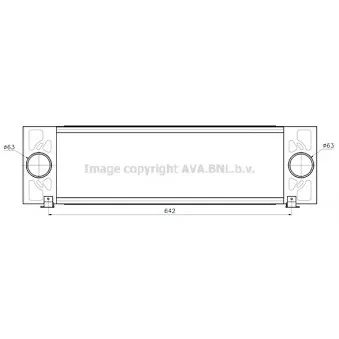 Intercooler, échangeur AVA QUALITY COOLING FD4704