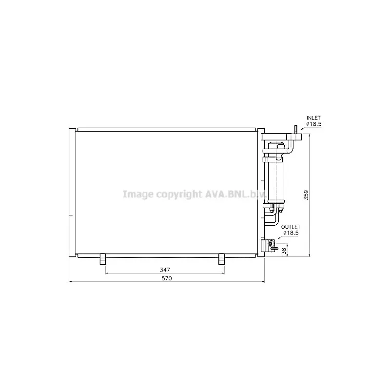 Condenseur, climatisation AVA QUALITY COOLING FD5707D