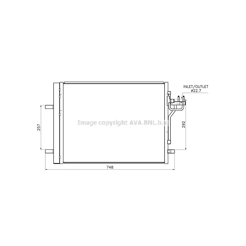 Condenseur, climatisation AVA QUALITY COOLING FD5708D