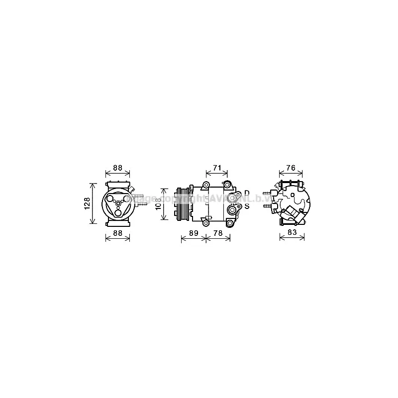 Compresseur, climatisation AVA QUALITY COOLING FDAK571
