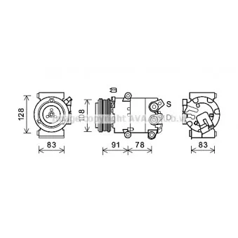 Compresseur, climatisation AVA QUALITY COOLING FDAK621