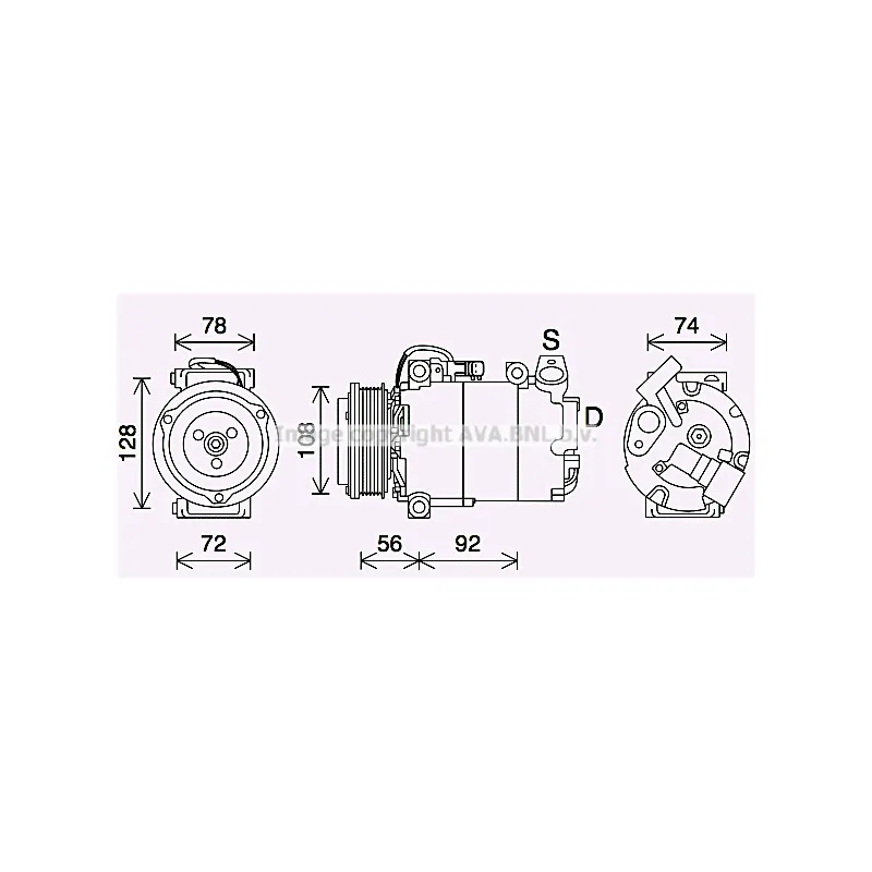 Compresseur, climatisation AVA QUALITY COOLING FDAK637