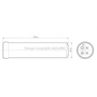 Filtre déshydratant, climatisation AVA QUALITY COOLING FDD711