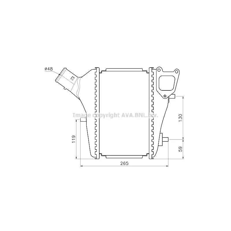 Intercooler, échangeur AVA QUALITY COOLING HD4335