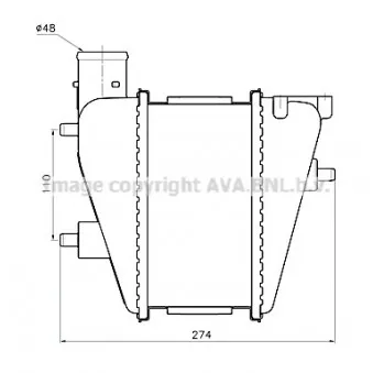 Intercooler, échangeur AVA QUALITY COOLING HD4337