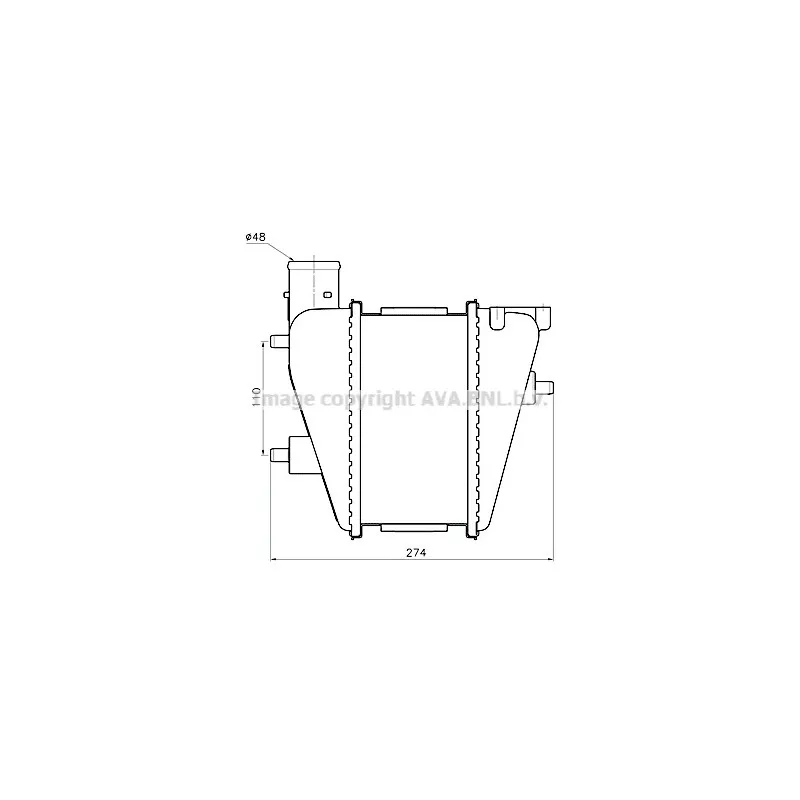 Intercooler, échangeur AVA QUALITY COOLING HD4337