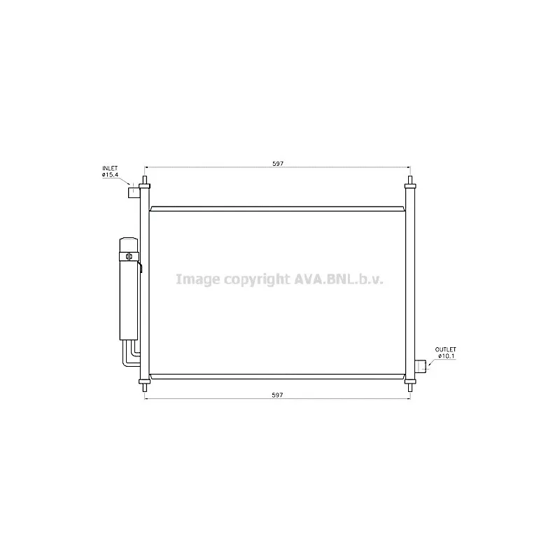 Condenseur, climatisation AVA QUALITY COOLING HD5338D
