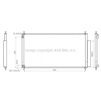 Condenseur, climatisation AVA QUALITY COOLING HD5339D