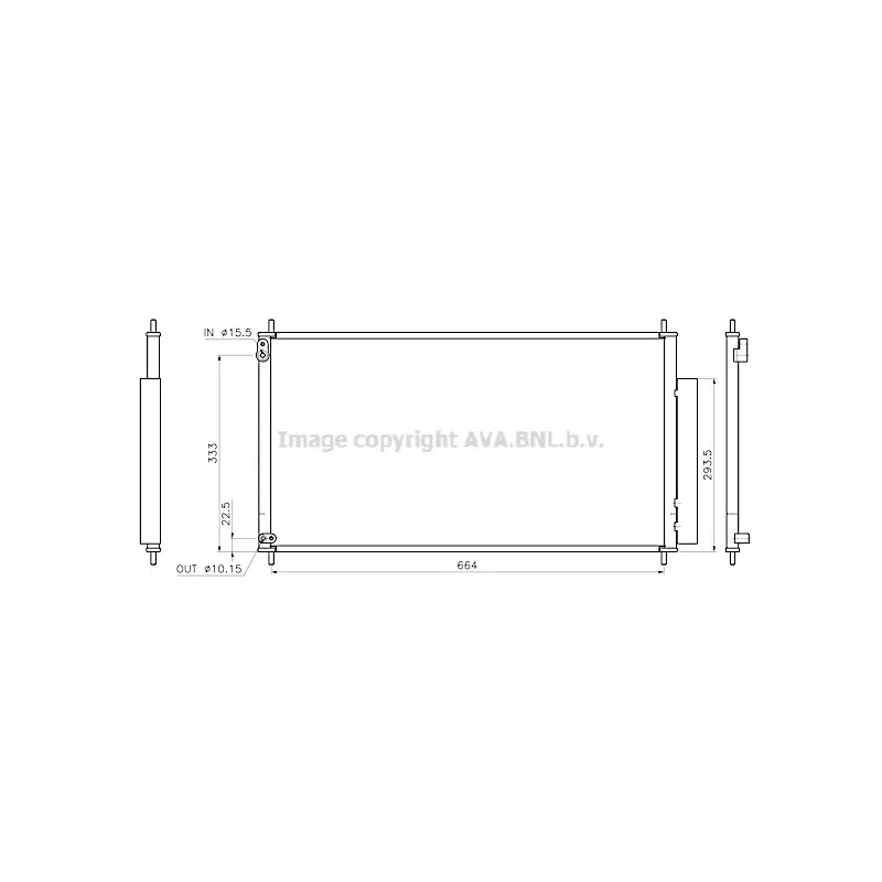 Condenseur, climatisation AVA QUALITY COOLING HD5339D