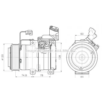 Compresseur, climatisation AVA QUALITY COOLING HDAK340